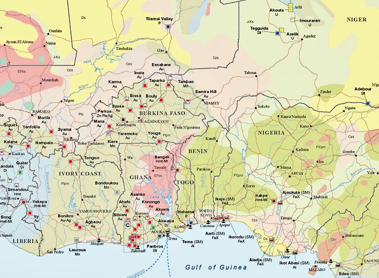 Major Mines and Metallurgical Facilities of Africa