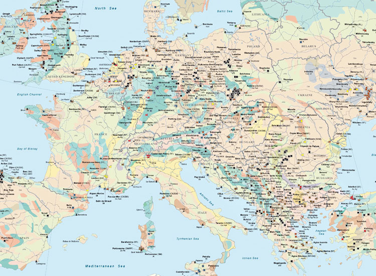Major Mines and Metallurgical Facilities of Europe